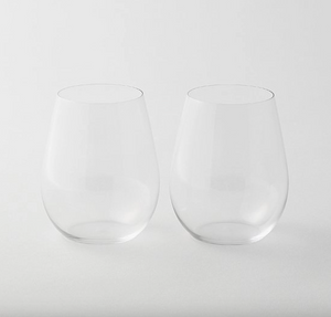A pair of Japanese Glassware Usuhari Wine glass in Bordeaux style.  