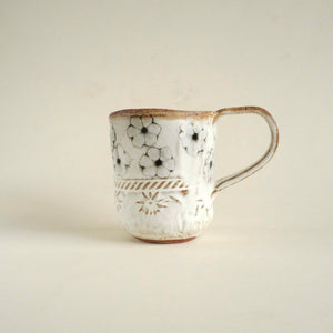 Spako Clay Mug,wildflower design