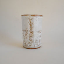 Spako Clay vase flower stem and floral texture pattern