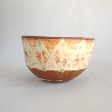 Ceramic bowl with a textured surface on a plain background