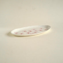 Spako Clay medium porcelain tray, red flower design