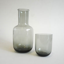 Toyo Sasaki Glass Night Carafe Set Gray glass and decanter 