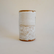 Spako Clay vase flower stem and floral texture pattern