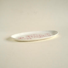 Spako Clay medium porcelain tray, red flower design