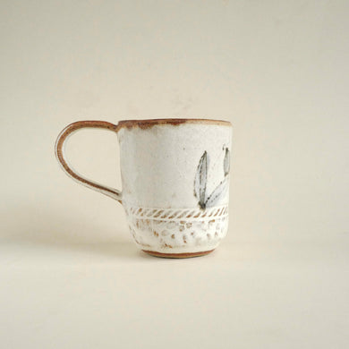 Spako Clay Mug,wildflower design