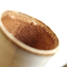 Spako Clay tumbler emboss pattern, white glaze