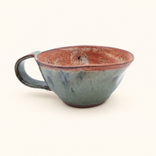 Spako Clay cappuccino mug with rustic glazing on a white background