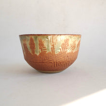 Ceramic bowl with textured surface on a white background