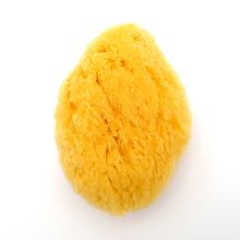 Yellow sponge on a white background