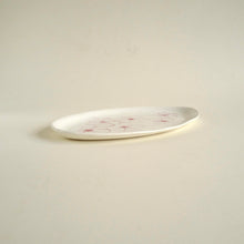 Spako Clay medium porcelain tray, red flower design