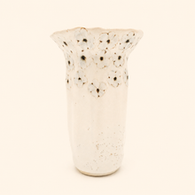 flower ceramic vase on a white background