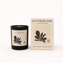 Hyperion candle and packaging on a white background