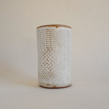 Spako Clay vase geometric  texture