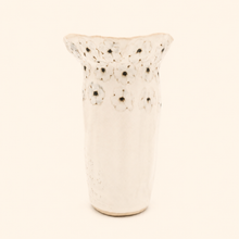 flower ceramic vase on a white background