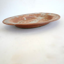 Ceramic plate with floral design on a white background
