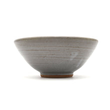 Gray ceramic bowl on a white background