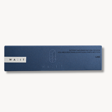 Ocean blue incense box with brand name WA:IT on white background