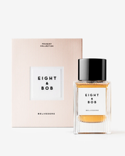 Eight & Bob perfume bottle with packaging on a white background