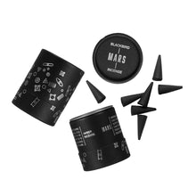 Blackbird Mars incense cones and packaging on a white background