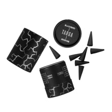 Blackbird Targa incense cones and containers on a white background