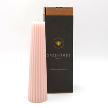 Greentree Home 9" Petite Hand Poured Beeswax Pillar Candle: Blush