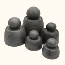 A set of five MH Studio Stash jars with lid on a white background