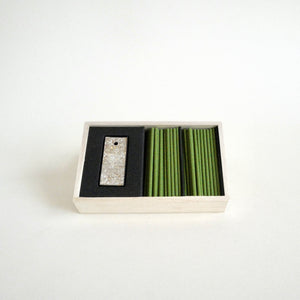 Oedo-Koh: Pine Tree incense and holder in box. 