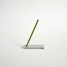 Oedo-Koh: Pine Tree green and silver color incense holder. 