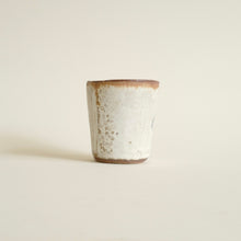 Spako Clay Wine Glass No.6 - white glaze with small texture detail 