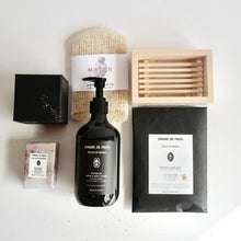 A selection of wellness products for the Luxury Bath Gift Box