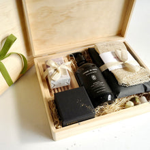 A selection of bath products in a Luxury Bath Gift 