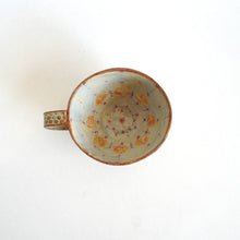 Spako Clay Cappuccino mug Red with gold spodumene