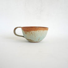 Spako Clay Cappuccino mug Red with gold spodumene