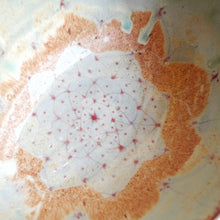 Spako Clay oval serving bowl Red with gold spodumene