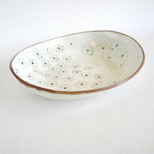 Spako Clay oval platter black with white glaze