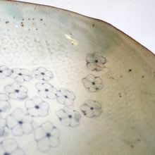 Spako Clay oval platter blue with white glaze