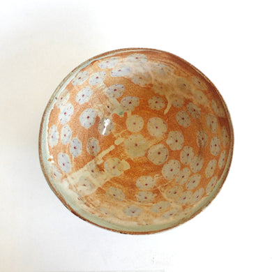 Spako Clay Extra large serving bowl Red with gold spodumene