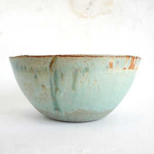 Spako Clay Extra large serving bowl Red with gold spodumene