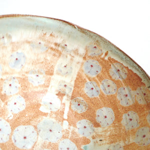 Spako Clay Extra large serving bowl Red with gold spodumene