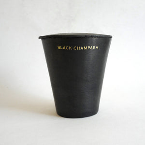 Mad et Len Black Champaka Candle vessel and lid