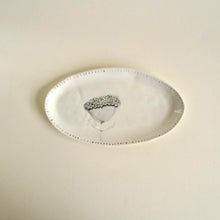 Spako Clay Porcelain Medium Oval Tray, wildflower design