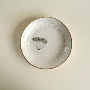 Spako Clay 10” Dinner Plate, wildflower design