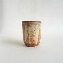 Spako Clay Wide Tumbler red line drawing, gold spodumene