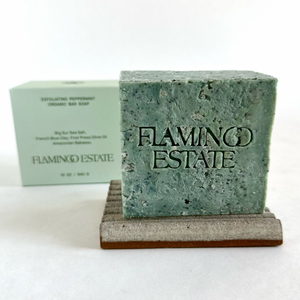 Flamingo Estate Exfoliating Peppermint Organic Bar Soap with Box