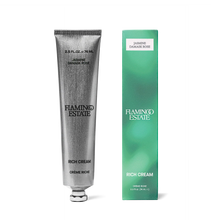 Flamingo Estate Rich Cream tube and packaging on a white background