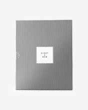 Eight & Bob The Original Perfume Black and white striped packaging box with 'Eight & Bob' text on a white background