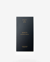 Eight & Bob Black box with gold text on a white background