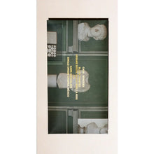 Chocolate bar package with image in a museum setting - gold letter print type