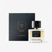 Perfume bottle and packaging with 'Eight and Bob' branding on a white background