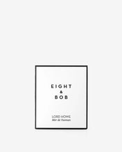 Black frame with 'EIGHT & BOB' text on a white background